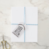 Kat Bibliothecaris Esthetische Kunstposter Cadeaulabel (Met Touw)