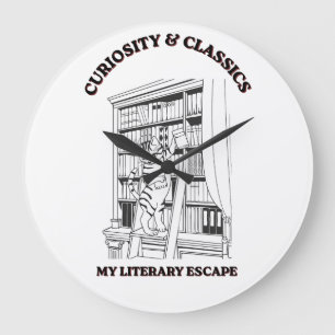 Kat Bibliothecaris Esthetische Kunstposter  Grote Klok
