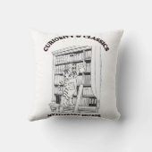 Kat Bibliothecaris Esthetische Kunstposter Kussen (Achterkant)