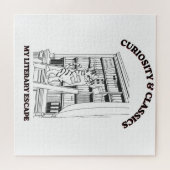Kat Bibliothecaris Esthetische Kunstposter  Legpuzzel (Horizontaal)