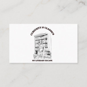 Kat Bibliothecaris Esthetische Kunstposter Visitekaartje