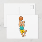 Kat bij Basketbalsporten Briefkaart (Voorkant / Achterkant)