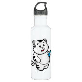 Kat bij Biceps-training met Dumbbell Waterfles (Voorkant)