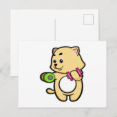 Kat bij Biceps-training met Dumbbells Briefkaart (Voorkant / Achterkant)