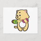 Kat bij Biceps-training met Dumbbells Briefkaart (Voorkant)