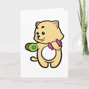 Kat bij Biceps-training met Dumbbells Kaart