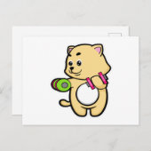 Kat bij biceps training met halters briefkaart (Voorkant / Achterkant)