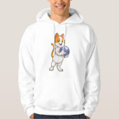 Kat bij Bowling met Bowling-bal Hoodie (Voorkant)