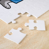 Kat bij Boxing met gebarsten handschoenen Legpuzzel (Zijkant)