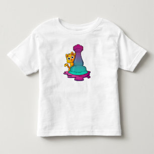 Kat bij Chess met Chess-stuk Rook Kinder Shirts