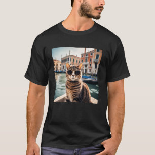 Kat bij de Venetiaanse kanalen T-shirt