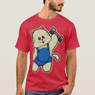 Kat bij Fitness met Dumbbell 3 T-shirt