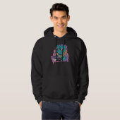 Kat bij het DJ-bureau Hoodie (Voorkant volledig)