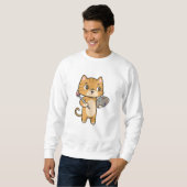 Kat bij het Schilderen met Kleur & Borstel Trui (Voorkant volledig)