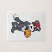 Kat bij honkbal met honkbalhandschoen.PNG Legpuzzel (Horizontaal)