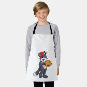 Kat bij honkbal met honkbalhandschoen.PNG Schort (Gedragen)