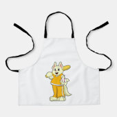 Kat bij honkbal met honkbalknuppel schort (Voorkant)