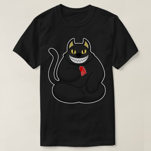 Kat bij met kaarten 2 t-shirt (Design voorkant)