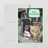 Kat bij postkruising Briefkaart postbus (Voorkant / Achterkant)