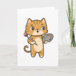 Kat bij Schilderen met Kleur & Kwas Kaart