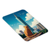 Kat bij Taipei 101 Taiwan Magneet (Rechterzijde)