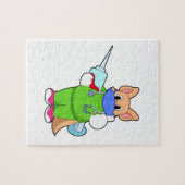 Kat bij vaccinatie met spuit legpuzzel (Horizontaal)