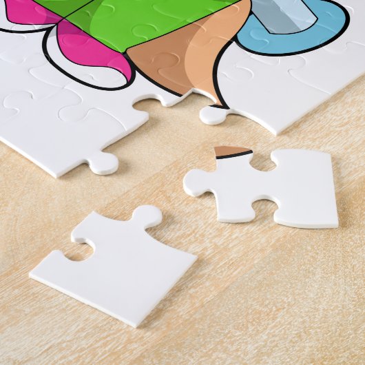 Kat bij vaccinatie met spuit legpuzzel (Zijkant)