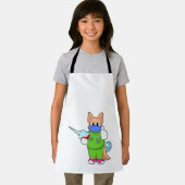 Kat bij vaccinatie met spuit schort (Insitu)