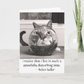 kat bij vissenkom, verheug ik me dat ik in… tijden kaart (Voorkant)