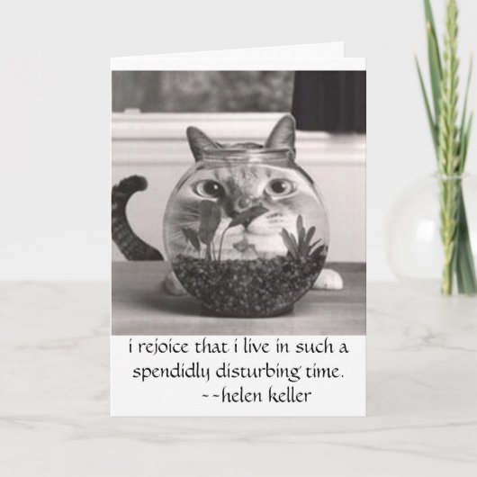 kat bij vissenkom, verheug ik me dat ik in… tijden kaart (Voorkant)