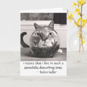 kat bij vissenkom, verheug ik me dat ik in… tijden kaart (Gele Bloem)