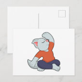 Kat bij Yoga in kruislegge Briefkaart (Voorkant / Achterkant)