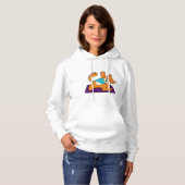 Kat bij Yoga met Yoga mat Hoodie (Voorkant volledig)