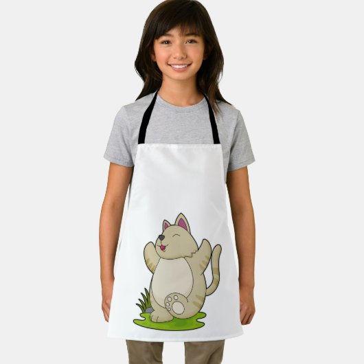 Kat bij Yoga Schort (Insitu)