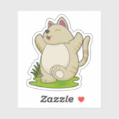 Kat bij Yoga Sticker (Vel)