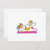 Kat bij yogarekoefening briefkaart (Voorkant / Achterkant)