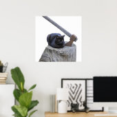 kat , bijl en leven poster (Thuiskantoor)