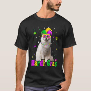 Kat Birmaans Masker Mardi Gras Carnaval Dieren Kat T-shirt