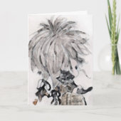 Kat Birthday Kaart (Voorkant)