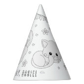 Kat Birthday Party - Kleur uw eigen partijtje Pet Feesthoedjes (Rechts)