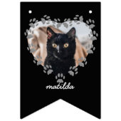 Kat Birthday Pet Photo Paws Party Bunting Flags Vlaggetjes (Eerste vlag)