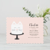 Kat Birthday Uitnodigingen voor derde verjaardag (Staand voorkant)