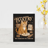 Kat Biscuits Bakery Funny Kaart (Gele Bloem)
