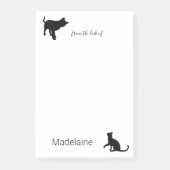 Kat Black White Personal Pet Lovers Post-it® Notes (Voorkant)