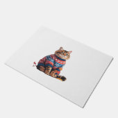 Kat Blad Herfst Hallo Herfst Grappige Kat Kattenli Deurmat (Schuin)