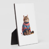 Kat Blad Herfst Hallo Herfst Grappige Kat Kattenli Fotoplaat (Zijkant)