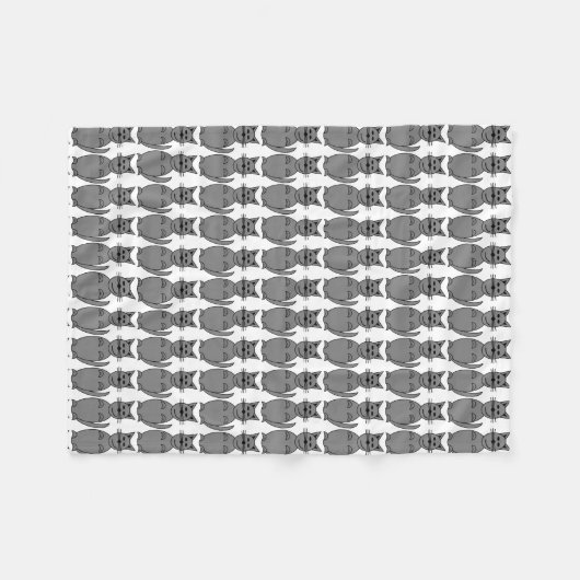 Kat Blanket Fleece Deken (Voorkant (Horizontaal))