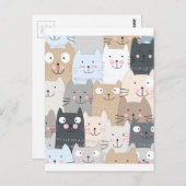 Kat blauw grijs kattenblauw kat briefkaart (Voorkant / Achterkant)