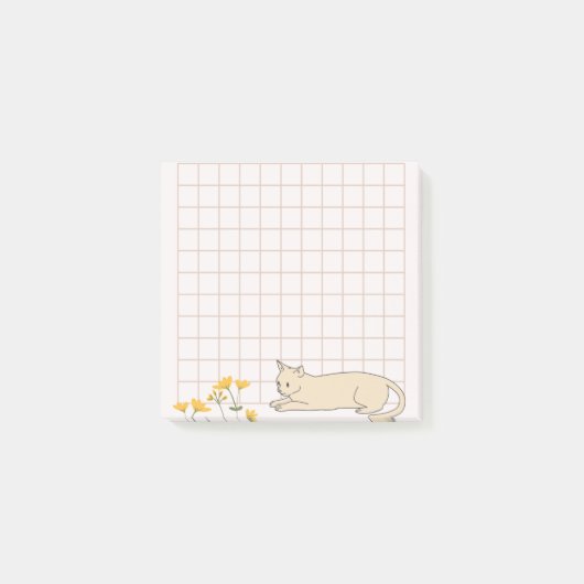 Kat Bloem Grid Post-it® Notes (Voorkant)