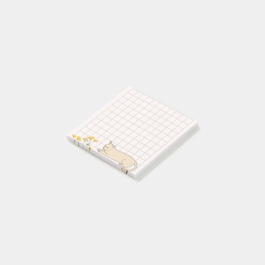 Kat Bloem Grid Post-it® Notes (Schuin)